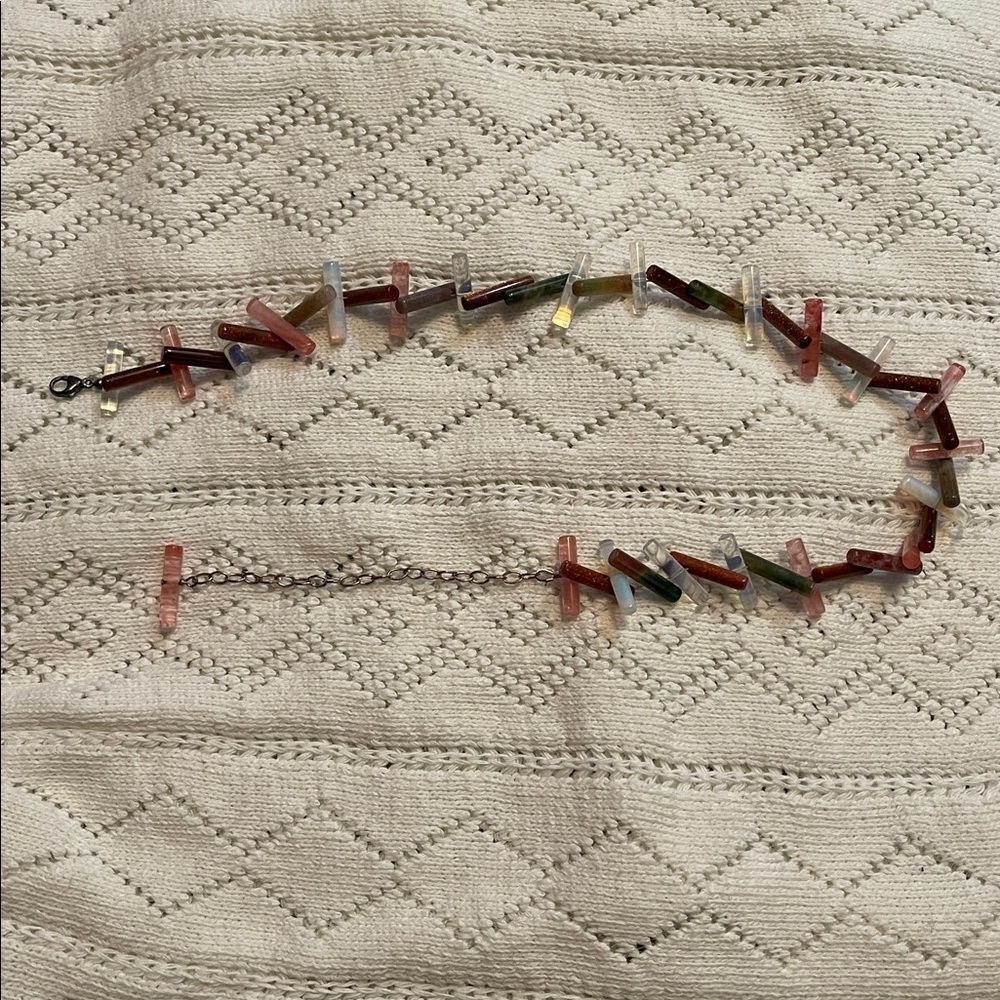 Artisan Multicolor Glass Rod Abstract Glass Necklace🫧 - Picture 7 of 7
